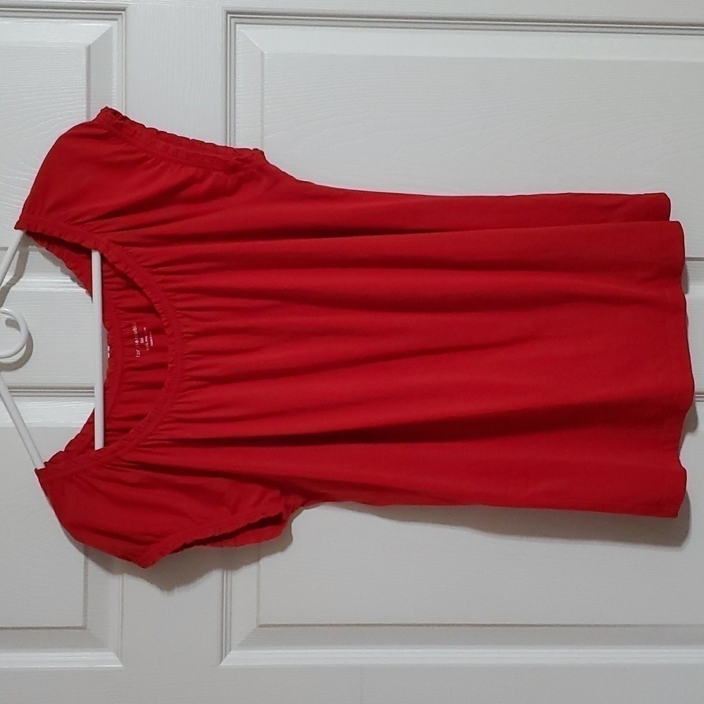 For The Replubic Red Cap Sleeve Cotton Top Size Large